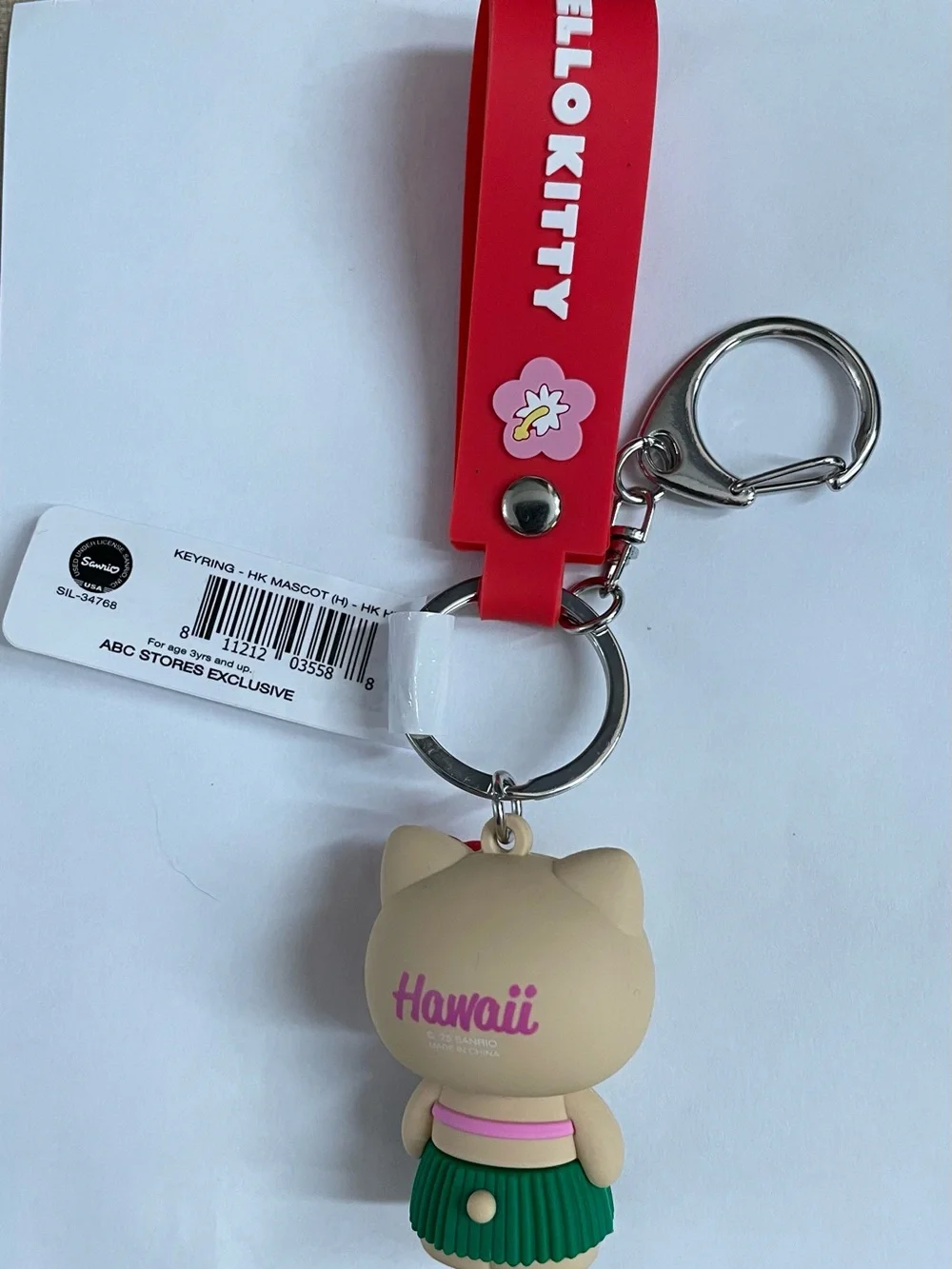 ABC store exclusive Hawaiian Hello Kitty  Keychain Bag Charm